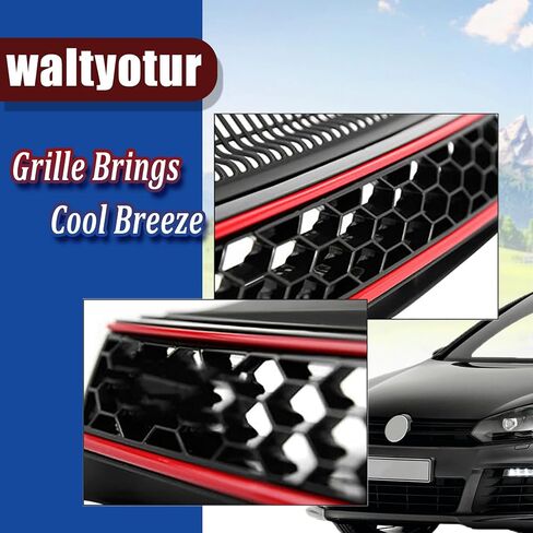 Front Upper Hood Grille Honeycomb Mesh Replacement for Golf GTI 2010 2011 2012 2013 in Saudi Arabia