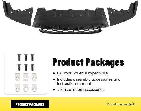 Front Lower Grill Compatible with 2017-2019 Honda Civic EX/EX-L/LX Bumper Face Bar Grille Plastic(PP) Replacement for HO1036128 71102TGGA00 Painted Gloss Black in Saudi Arabia
