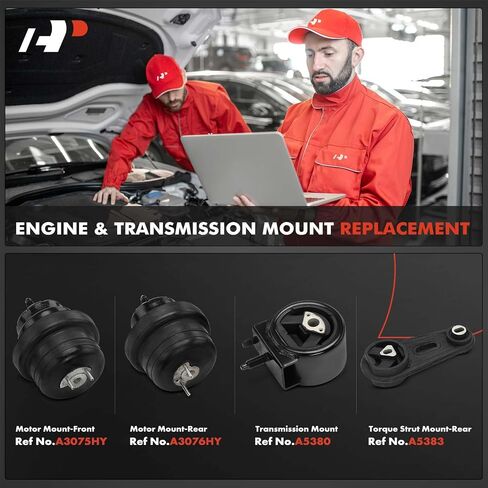 A-Premium 4PCS محرك محرك محرك ومجموعة التثبيت وتجول عزم الدوران متوافق مع Ford Freestar 2004-2007 & Mercury Monterey 2004-2007 ، 3.9L 4.2L ، ناقل الحركة الأوتوماتيكي in Saudi Arabia