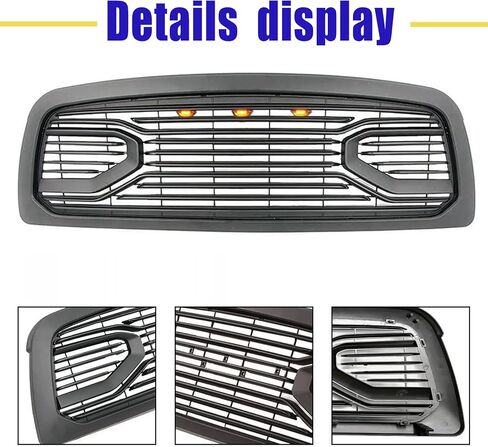 Front Grille Compatible with 2009-2012 Ram 1500, Big Horn Front Bumper Grill with letters (Matte Black) in Saudi Arabia