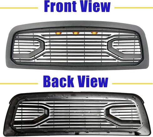Front Grille Compatible with 2009-2012 Ram 1500, Big Horn Front Bumper Grill with letters (Matte Black) in Saudi Arabia