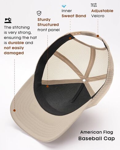 Furtalk American Flag Trucker قبعة البيسبول قبعة للرجال نساء Snapback قبعة قابلة للتعديل in Kuwait