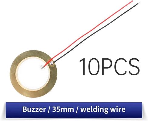 10PCS Buzzer Piezoelectric Ceramic Wafer Plates Dia 35/50MM with Wire Size Ranging from 12MM to 35MM(Wire-35mm-10PCS) in Kuwait