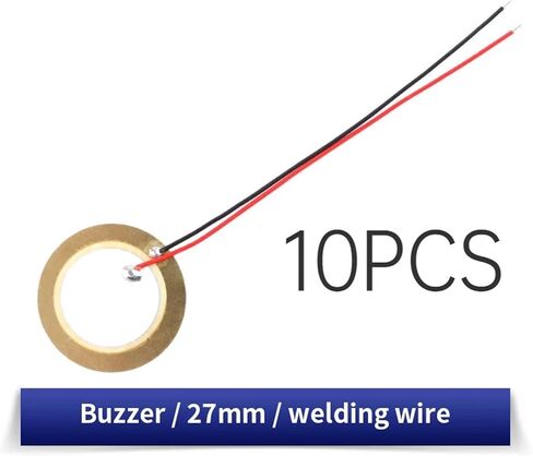 10PCS Buzzer Piezoelectric Ceramic Wafer Plates Dia 35/50MM with Wire Size Ranging from 12MM to 35MM(Wire-35mm-10PCS) in Kuwait