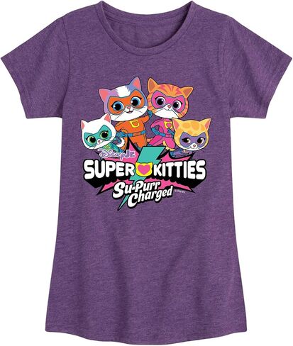 البسيسات الهجينة Super Apparel - مجموعة شعار - فتيات مزودات تي شيرت قصير الأكمام in Kuwait