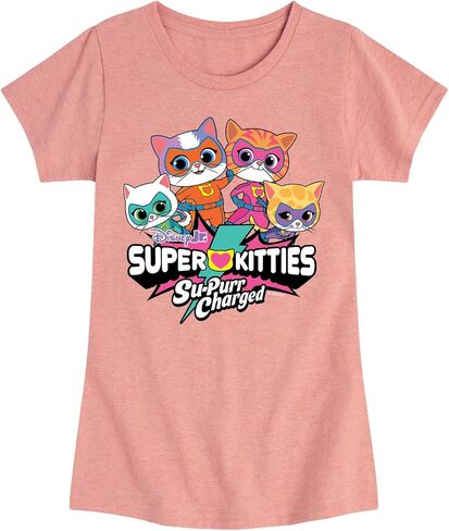 البسيسات الهجينة Super Apparel - مجموعة شعار - فتيات مزودات تي شيرت قصير الأكمام in Kuwait