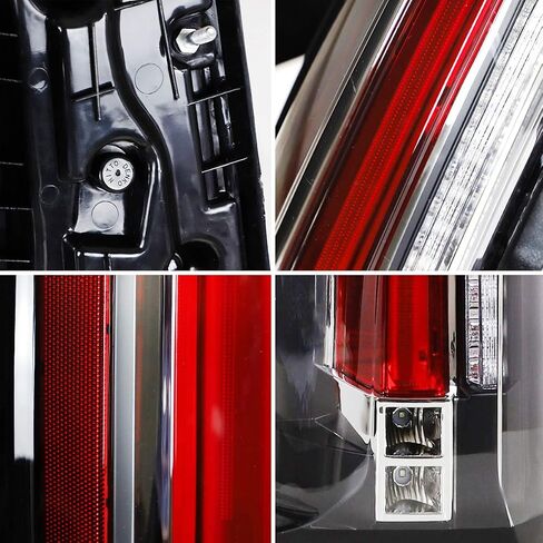 YUANZHENG Full LED Tail Lights Assembly for GMC Yukon 2015 2016 2017 2018 2019 2020, Plug & Play Rear Lamps with Amber Turn Signal, YAB-GMC-0268, Driver & Passenger Sides (Smoke) in Saudi Arabia