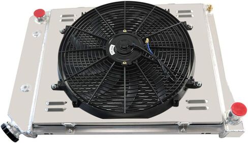 ALLOYWORKS 4 Row All Aluminum Radiator+Shroud Fan+Relay For 1967-1988 Chevy Nova Chevelle / 1965-1987 Buick Regal LeSabre in Saudi Arabia