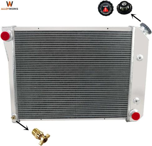 ALLOYWORKS 4 Row All Aluminum Radiator+Shroud Fan+Relay For 1967-1988 Chevy Nova Chevelle / 1965-1987 Buick Regal LeSabre in Saudi Arabia