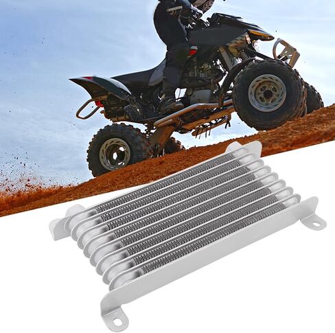 8-Layer Aluminum Motorcycle Oil Cooler for 50ml to 250ml Bikes, Quick Heat Dissipation, Reduced Wear and Easy Direct Fit Installation in Saudi Arabia