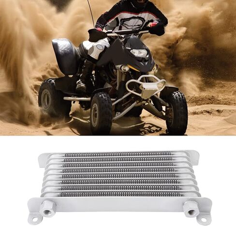 8-Layer Aluminum Motorcycle Oil Cooler for 50ml to 250ml Bikes, Quick Heat Dissipation, Reduced Wear and Easy Direct Fit Installation in Saudi Arabia