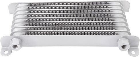8-Layer Aluminum Motorcycle Oil Cooler for 50ml to 250ml Bikes, Quick Heat Dissipation, Reduced Wear and Easy Direct Fit Installation in Saudi Arabia