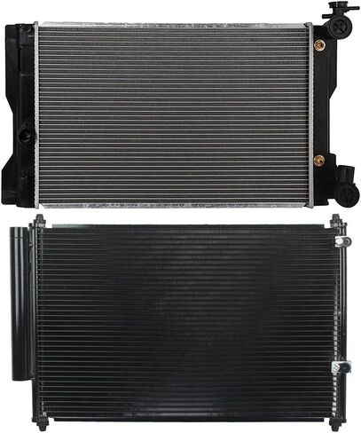 OCPTY 13106 Radiator + 3755 Condenser Auto Parts Radiator Replacement for 2009-2017 for Toyota for Corolla 2009-2014 for Toyota for Matrix in Saudi Arabia