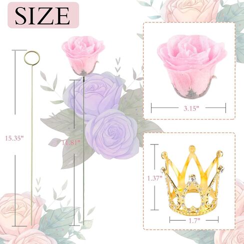 Pink Glitter Roses Bouquet, 30 Pcs DIY Fake Flowers Bouquet, Everlasting Shiny Artificial Rose Bouquet for Valentine's Day, Anniversary, Engagement, Wedding in Saudi Arabia
