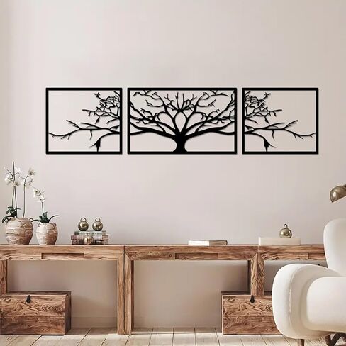 cape leadwort 3Pcs Tree of Life Wall Art, Metal Tree Life Wall Decor, Tree of Life Wall Hanging, Family Tree Wall for Bathroom Kitchen Living Room Bedroom in Kuwait