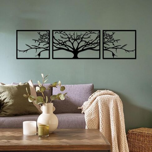 cape leadwort 3Pcs Tree of Life Wall Art, Metal Tree Life Wall Decor, Tree of Life Wall Hanging, Family Tree Wall for Bathroom Kitchen Living Room Bedroom in Kuwait