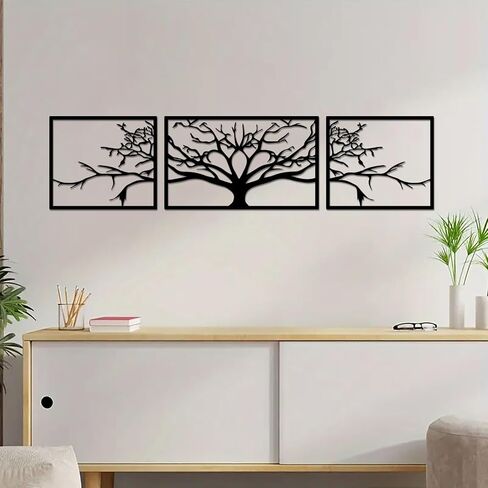cape leadwort 3Pcs Tree of Life Wall Art, Metal Tree Life Wall Decor, Tree of Life Wall Hanging, Family Tree Wall for Bathroom Kitchen Living Room Bedroom in Kuwait
