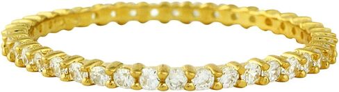 Cubic Zirconia Stackable Eternity Ring Sterling Silver (Sizes 3-15) in Saudi Arabia