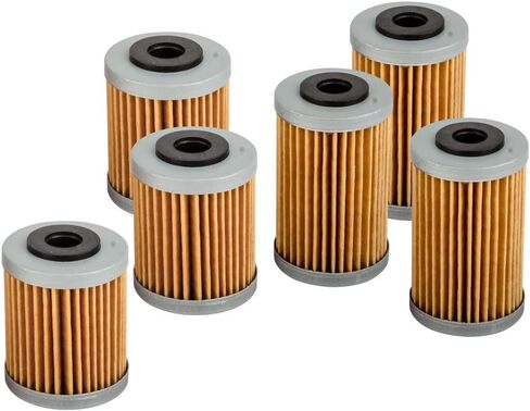 Tusk First Line Oil Filter 6 Pack ، 1st & 2nd Filters متوافقة مع KTM 450 Exc 4-Stroke 2003-2007/525 Exc 4-Stroke 2003-2007 in Saudi Arabia