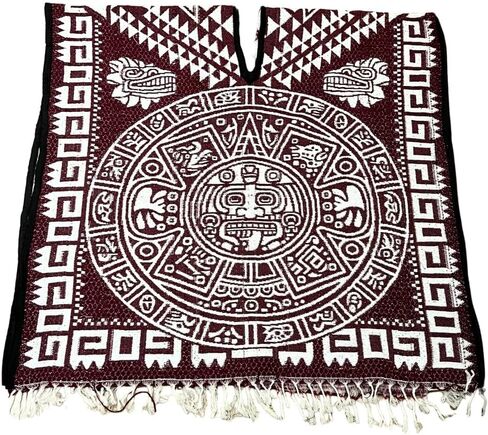 Authentic Handmade Mexican Gaban Poncho – Artisan-Made, Featuring Traditional Mexican Designs (89" x 42"), No Hood in Saudi Arabia