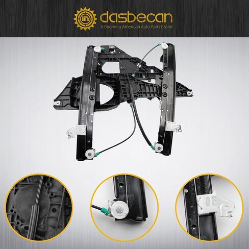 مجموعة منظم نوافذ الطاقة لجانب السائق الأمامي من Dasbecan متوافقة مع Ford Expedition Lincoln Navigator 2003-2006 الجانب الأيسر مع لوحة محرك ثنائية الدبوس تحل محل 741-178 6L1Z7823209AA in Saudi Arabia