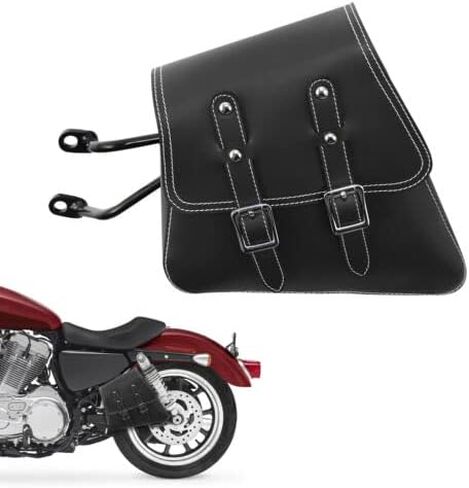 TCMT Waterproof Side Bag Saddlebags Bracket Fit For Harley Sportster XL883 XL1200 2007-2020 2019 Black PU Leather in Saudi Arabia