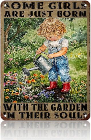 Garden Metal Signs for Outside Hoeing Ain't Easy Garden Signs & Yard Art Funny Outdoor Decorative for Gardening Gifts for Women Outdoor Wall Decor 8x12 Inch in Saudi Arabia