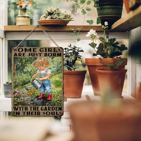 Garden Metal Signs for Outside Hoeing Ain't Easy Garden Signs & Yard Art Funny Outdoor Decorative for Gardening Gifts for Women Outdoor Wall Decor 8x12 Inch in Saudi Arabia