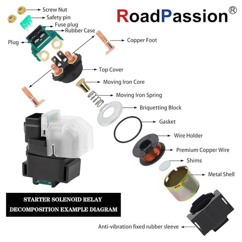 Road Passion Starter Solenoid Relay لـ Suzuki GSX-R1000 2001-2004 / GSX-R1000Z 2003-2004 in Saudi Arabia