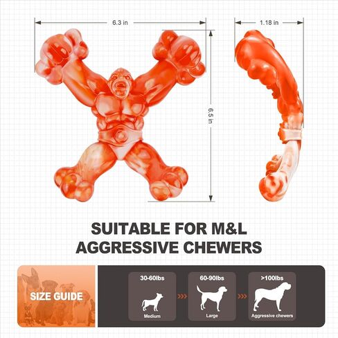 Indestructible Dog Toys for Aggressive Chewers Large Breed, Dog Chew Toys for Aggressive Chewers, Tough Dog Toys for Large Dogs Aggressive Chewers, Large Dog Toys, Squeaky Dog Toys for Dogs in Saudi Arabia