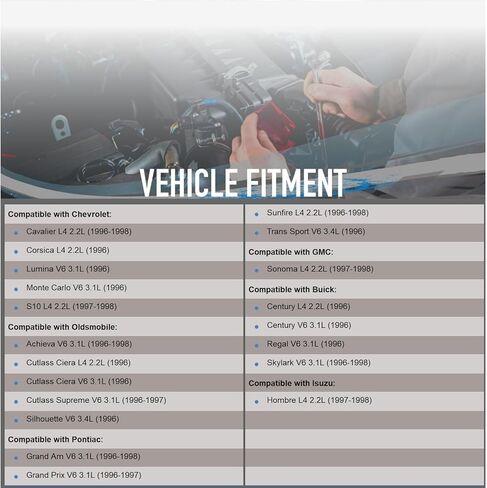 OEG Parts بداية جديدة متوافقة مع 1996-1998 Buick Century Regal Skylark 2.2L 3.1L ، 1997 1998 Chevy Baretta Cortica ، S10 Pickup Cavalier ، GMC Sonoma 2.2L 10455069 ، SDR0082 ، 41012180 ، 41012180R in Kuwait