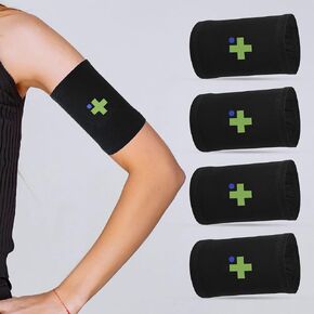 Overt Sensor Armband - Fits All CGM Devices - Kids & Adults - Band [4 Pack] (Black (Pack 4), X-Large) in Saudi Arabia