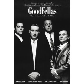 BUY ART FOR LESS Officially Licensed GoodFellas Black and White Movie 24 x 36 Inch Art Poster - Decorative Print - Poster Paper - Ready to Frame in Saudi Arabia
