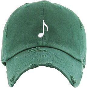 Music Note Vintage Baseball Cap Embroidered Cotton Adjustable Distressed Dad Hat in Kuwait
