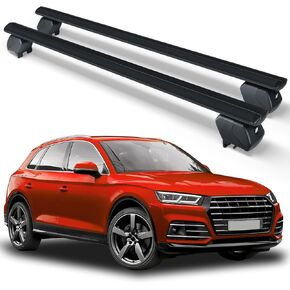 SUORTO Heavy Duty 300 LBS Roof Rack Cross Bars Compatible with 2009-2025 Audi Q5 with Side Rails, Adjustable & Lockable Crossbars Cargo Carrier Rooftop Top Luggage Cars SUVs in Kuwait