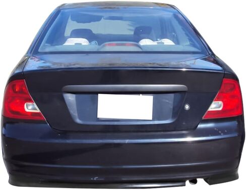 IKON MOTORSPORTS, Rear Bumper Lip Compatible With 2001-2003 Honda Civic 2 Door Coupe, TR Style Unpainted Black PU Air Dam Chin Rear Diffuser Bumper Spoiler Splitter Add on, 2002 in Saudi Arabia