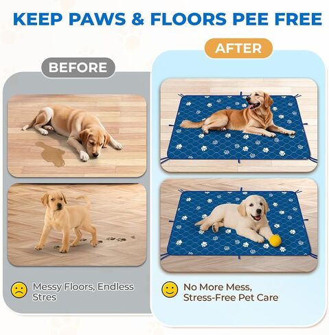 منصات التبول القابلة للغسل القابلة للغسل للكلاب ، 2 حزمة كبيرة 36 ​​"x41" in Kuwait