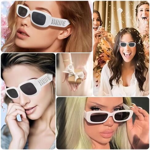 Bride Sunglasses White Bridal Sunglasses For Women,Bridal Sunglass For Bachelorette Party,Bachelorette Party Favors Accessories Bridal Shower Gifts For Bride Party in Saudi Arabia