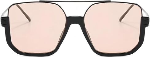 ADE WU Retro Oversized Aviator Sunglasses for Women Men Vintage 70s Square Semi-Rimless Pilot Style Sun Glasses in Saudi Arabia