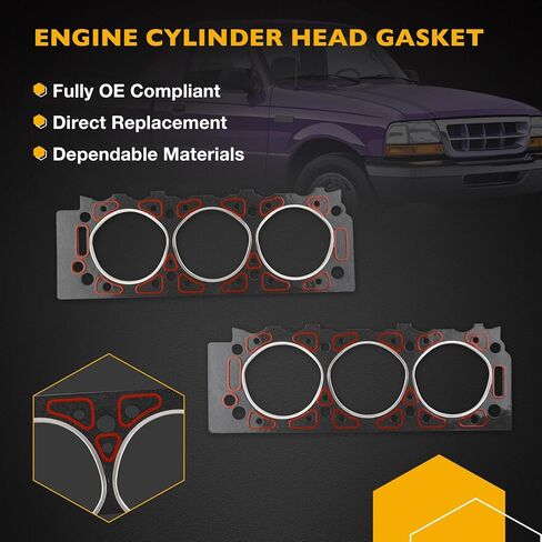 3.0 V6 Engine Cylinder Head Gasket Set, Compatible with 1998-2001 Mazda B3000 1998-2001 Ford Ranger 3.0L, Replace# HS9902PT ES72174 in Saudi Arabia