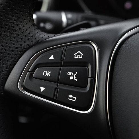 ملصق غطاء غطاء عجلة القيادة الأسود للسيارة متوافقة مع مرسيدس بنز A B cla gla gle cls cls slc sl vito class in Kuwait