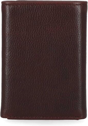 Harley-Davidson Men's Bar & Shield Plate Tri-Fold Leather Wallet - Oxblood Brown in Saudi Arabia