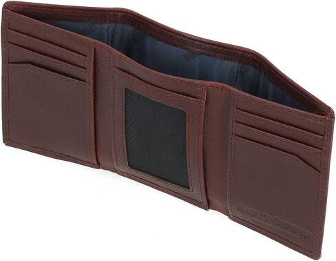 Harley-Davidson Men's Bar & Shield Plate Tri-Fold Leather Wallet - Oxblood Brown in Saudi Arabia