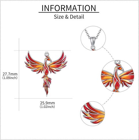 Phoenix/Butterfly/Opossum/Horse/Black Cat Necklace 925 Sterling Silver Animal Jewts for Women in Kuwait