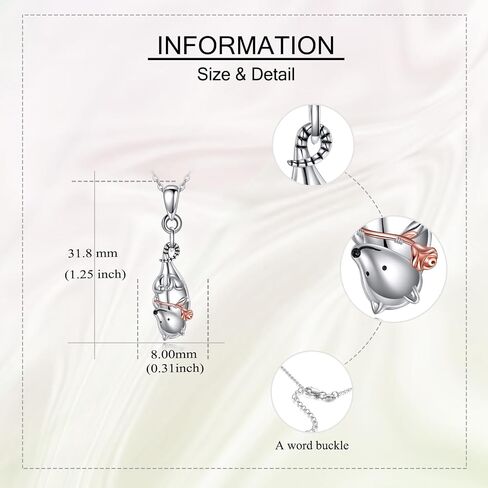 Phoenix/Butterfly/Opossum/Horse/Black Cat Necklace 925 Sterling Silver Animal Jewelry Gifts for Women in Saudi Arabia