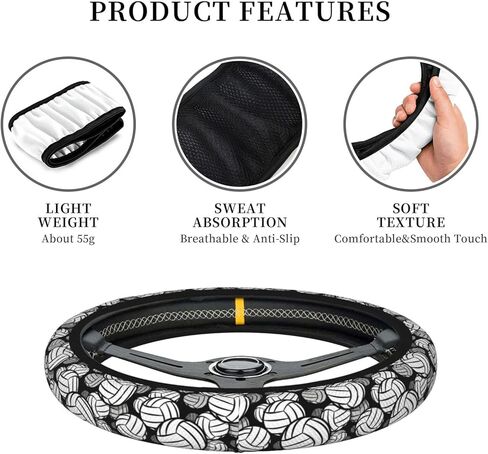 Car Steering Wheel Cover Pink Bows, Breathable Absorbing Sweat Anti Slip Polyester Car Accessories Decorative Protector Fit for Most Trucks, Car, SUV 15 Inch in Saudi Arabia