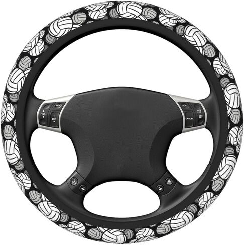 Car Steering Wheel Cover Pink Bows, Breathable Absorbing Sweat Anti Slip Polyester Car Accessories Decorative Protector Fit for Most Trucks, Car, SUV 15 Inch in Saudi Arabia