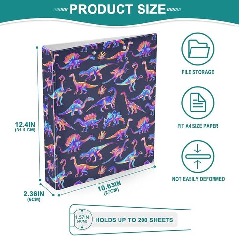 3 Ring Binder 1 Pack Cute Chickens Binder with 2 Pockets Design Three Ring Binder with 1.5 inch Round Ring for School or Office Supplies in Kuwait