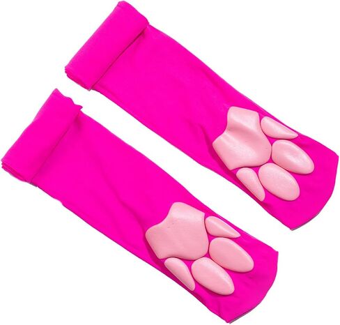 3D Cat Paw Pad Socks,Puffyed Pawpad Socks Thigh High Socks for Girls kids Women Cosplay Over The Knee Stockings in Saudi Arabia