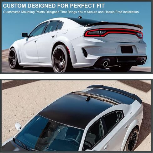 مواصفات Tuning Matte Black Factory Strunk Trunk Spoiler Wing Failing مع 2015-2021 Dodge Charger in Saudi Arabia